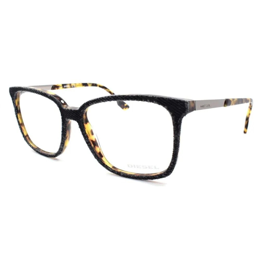 Diesel DL5116 053 Unisex Eyeglasses Frames 53-16-145 Blonde Havana / Black Denim